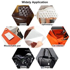 img 1 attached to ILOFRI Bonded Leather Repair Patch Tape: Strong Adhesion 3x60 inch Vinyl and Leather Repair Kit for Couches, Furniture, Car Seat, Automotive Interior, Handbags - Brown+