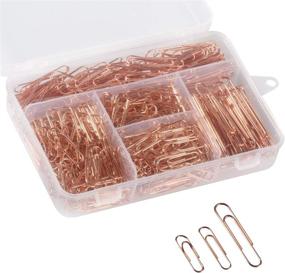 img 3 attached to 📎 Set of 600 Rose Gold Office Paper Clips in Assorted Sizes (28mm, 33mm, 50mm) – Small, Medium, and Jumbo