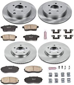 img 1 attached to 🚗 Улучшите эффективность торможения с Power Stop KOE2830 Autospecialty Brake Kit - оригинальными роторами и керамическими накладками.