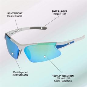img 1 attached to RAWLINGS Sports Sunglasses for Youth Baseball – 100% UV 🕶️ Protection, Lightweight Design, Stylish Shield Lenses, Foldable & Scratch-Resistant Poly Lens