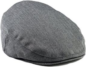 img 3 attached to 🧢 Stylish Grey Herringbone Driver Page Boy Cap for Baby Boys: Born to Love Baby Boy's Hat