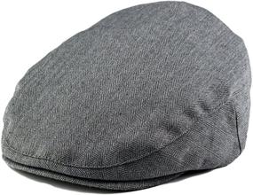 img 4 attached to 🧢 Stylish Grey Herringbone Driver Page Boy Cap for Baby Boys: Born to Love Baby Boy's Hat