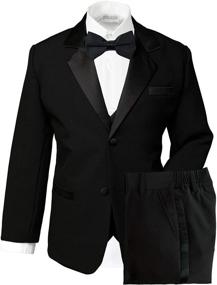 img 4 attached to Classic Fit Tuxedo Set 🤵 for Boys - Spring Notion, No Tail