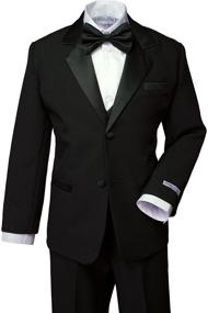 img 3 attached to Classic Fit Tuxedo Set 🤵 for Boys - Spring Notion, No Tail
