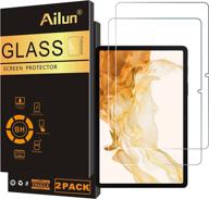 📱 premium 2pack ailun screen protector for galaxy tab s8 plus/s7 fe 2021/s7 plus/s7+ - 12.4 inch tempered glass, ultra clear, 9h hardness, case friendly, anti-scratch - best protection logo