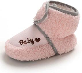 img 4 attached to 👶 ENERCAKE Baby Boys Girls Gripper Booties - Stay on Slippers Newborn Socks Infant Toddler Crib Winter Shoes for Boys Girls