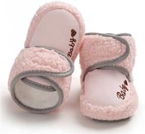 img 1 attached to 👶 ENERCAKE Baby Boys Girls Gripper Booties - Stay on Slippers Newborn Socks Infant Toddler Crib Winter Shoes for Boys Girls