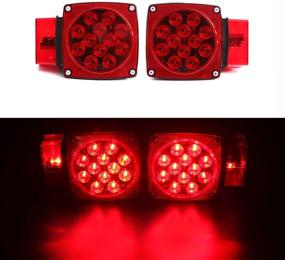 img 2 attached to 🚚 CZC AUTO 12V LED Submersible Trailer Tail Light Kit with Stop, Tail, Turn Signal Lights. Ideal for Over 80 Inch Boat Trailer, Truck, RV, Snowmobile. Includes Aluminum Trailer License Plate Bracket.