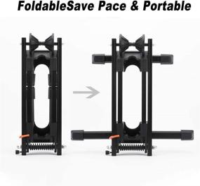 img 3 attached to 🚲 Storage Bike Stands – Foldable Floor Bicycle Stand for Portable Home Garage Organizer. Cycling Storage Rack for Mountain and Road Bikes. Convenient Cycle Tires Holder.