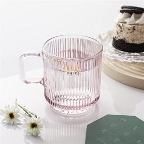 img 3 attached to Stylish and Elegant Lysenn Pink Glass Coffee Mug for a Perfect Cup of Joe