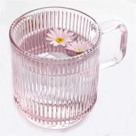 stylish and elegant lysenn pink glass coffee mug for a perfect cup of joe logo