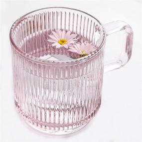 img 4 attached to Stylish and Elegant Lysenn Pink Glass Coffee Mug for a Perfect Cup of Joe