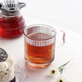 img 1 attached to Stylish and Elegant Lysenn Pink Glass Coffee Mug for a Perfect Cup of Joe