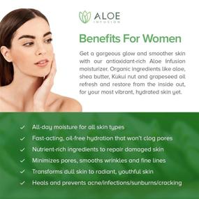 img 2 attached to 🌿 Aloe Infusion Moisturizer: Organic Aloe Vera Cream for Face and Body - Natural Moisturizing Lotion for Dry Skin, Anti-Aging, Acne Scarring, Rosacea, Psoriasis, Eczema Care. Ideal for Men & Women