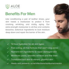 img 1 attached to 🌿 Aloe Infusion Moisturizer: Organic Aloe Vera Cream for Face and Body - Natural Moisturizing Lotion for Dry Skin, Anti-Aging, Acne Scarring, Rosacea, Psoriasis, Eczema Care. Ideal for Men & Women