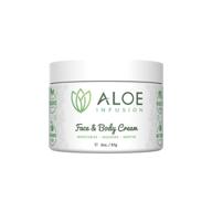 🌿 aloe infusion moisturizer: organic aloe vera cream for face and body - natural moisturizing lotion for dry skin, anti-aging, acne scarring, rosacea, psoriasis, eczema care. ideal for men & women logo