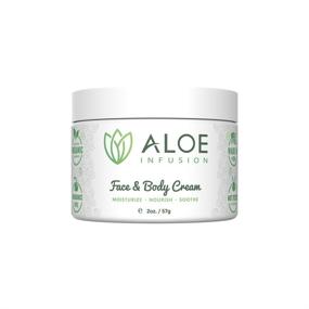 img 4 attached to 🌿 Aloe Infusion Moisturizer: Organic Aloe Vera Cream for Face and Body - Natural Moisturizing Lotion for Dry Skin, Anti-Aging, Acne Scarring, Rosacea, Psoriasis, Eczema Care. Ideal for Men & Women