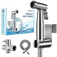 🚿 premium stainless steel handheld bidet sprayer set - anti-leak hose, adjustable water pressure - ideal for feminine hygiene, cloth diaper cleaning, and pets' shower логотип