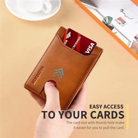 img 1 attached to 👜 Premium Runbox Leather Wallets: Ultimate RFID Blocking Capacity for Men's Wallets, Card Cases & Money Organizers