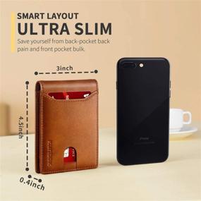 img 2 attached to 👜 Premium Runbox Leather Wallets: Ultimate RFID Blocking Capacity for Men's Wallets, Card Cases & Money Organizers