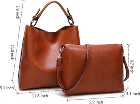 img 2 attached to Женские сумки и кошельки Hynice Handbags Shoulder Satchel ZR03 коричневого цвета