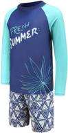 piece swimsuits sleeve sunsuits swimwear logo