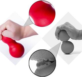 img 3 attached to 🏀 Pack of 2 Double Lacrosse Balls in Peanut Shape Self Massage Roller for Myofascial Release Back Foot Neck Spine Shoulder Physical Trigger Point Therapy, Deep Tissue Massager Tool