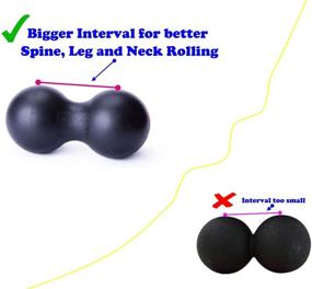 img 1 attached to 🏀 Pack of 2 Double Lacrosse Balls in Peanut Shape Self Massage Roller for Myofascial Release Back Foot Neck Spine Shoulder Physical Trigger Point Therapy, Deep Tissue Massager Tool