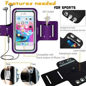 img 3 attached to Smartlle Phone Armband Running Workout Holder For IPhone Xs Max