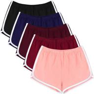 🩳 uratot set of 5 women's cotton yoga dance short pants - summer athletic sports shorts for cycling, hiking, and more logo