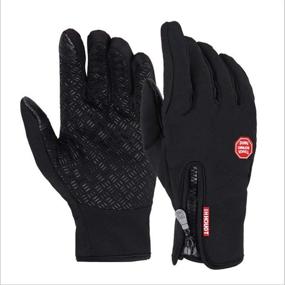 img 3 attached to XL Men's Waterproof Windproof Black 🧤 Outdoor Gloves & Mittens: Ultimate Fingers Protection!