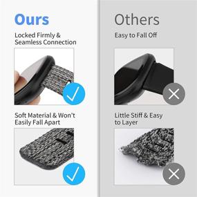 img 1 attached to 👟 Набор браслетов Vitty 2 Pack, совместимых с Fitbit Versa 3 / Sense - стильные и дышащие запасные браслеты из ткани для мужчин и женщин