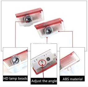 img 3 attached to 🚪 Enhanced Car Door LED Logo Projector Welcome Lamp Door Light Accessories for Mercedes-Benz E A C ML Class w212 w166 w176 Series (4 Pack)