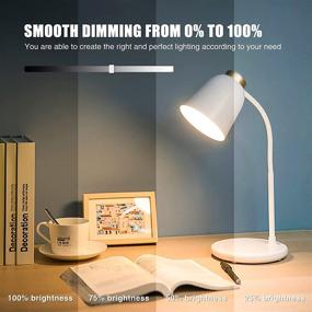 img 2 attached to 💡 10W Wireless Charger LED Desk Lamp: Dimmable, 3 Color Temperatures, & Flexible Gooseneck - Ideal for Home Office, Computer & Study Desks