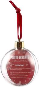 img 2 attached to 🎄 Satin String Christmas Tree Photo Ornaments, 2.7 inch (4 Pack), Personalized