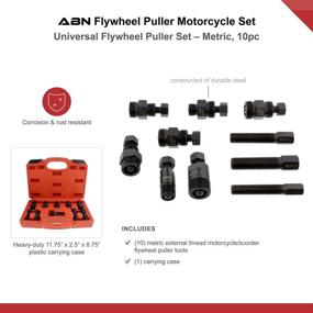 img 3 attached to ABN Flywheel Puller Set – Universal Metric Tool, 10pc Motorcycle Flywheel Puller Kit