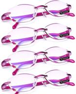 👓 teraise stylish anti-blue light reading glasses for women with diamond cut design - protecting your eyes from fatigue with anti-fatigue readers and computer glasses logo