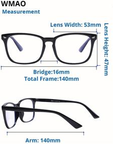 img 1 attached to 🤓 Ultimate Protection: 5Pcs Anti-UV Square Nerd Reading Glasses with Blue Light Blocking for Men & Women