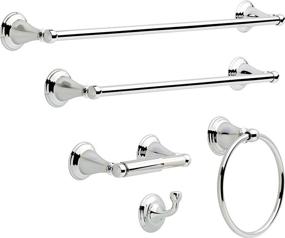 img 2 attached to 🛁 Enhance Your Bathroom with the DELTA Windemere Polished Chrome Towel Bar and Accessories – 79624