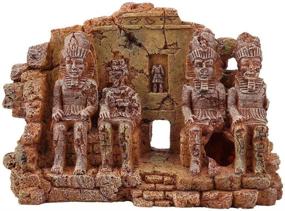 img 4 attached to 🐠 Resin Egyptian Fish Tank Cave: Zerodis Aquarium Ornament for Hiding, Shelter, and Decoration