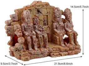 img 1 attached to 🐠 Resin Egyptian Fish Tank Cave: Zerodis Aquarium Ornament for Hiding, Shelter, and Decoration