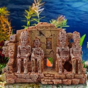 img 3 attached to 🐠 Resin Egyptian Fish Tank Cave: Zerodis Aquarium Ornament for Hiding, Shelter, and Decoration