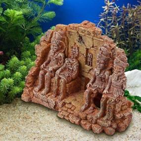 img 2 attached to 🐠 Resin Egyptian Fish Tank Cave: Zerodis Aquarium Ornament for Hiding, Shelter, and Decoration