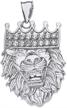 sterling silver crown pendant zirconia logo