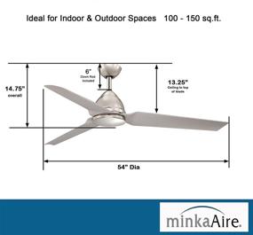 img 2 attached to 💨 Minka-Aire F753-PN Java 54" Ceiling Fan & Remote Control: Polished Nickel Finish with Silver Blades for Optimal Cooling and Style