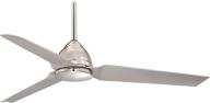 💨 minka-aire f753-pn java 54" ceiling fan & remote control: polished nickel finish with silver blades for optimal cooling and style логотип