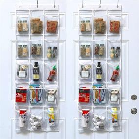 img 2 attached to 🚪 2 Pack - SimpleHouseware Crystal Clear Over-the-Door Pantry Organizer (52"x18") - Enhance, Optimize and Simplify Your Storage Solution