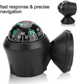 img 2 attached to 🧭 Keenso High Precision Dash Car Compass: Adjustable Auto Boat Compass for Car Marine Boat Ship
