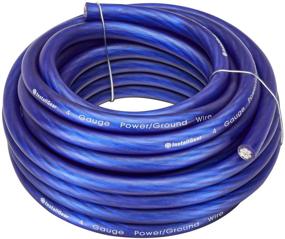 img 2 attached to InstallGear 4 Gauge Blue 25Ft Power/Ground Wire True Spec And Soft Touch Cable