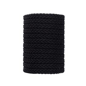 img 4 attached to Stylish Black Bracelet Hair Ties for Men, Women, Girls, Guys - Set of 12 Braided Hair Elastics, Gentle Ponytail Holders - No Damage - Perfect Gift for Wife, Husband, Father